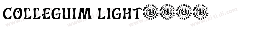 Colleguim Light字体转换